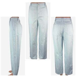 💥PRICE DROP💥 Aritzia Sun-deh Light Blue Straight Wide Leg Mid-Rise Ankle Pants